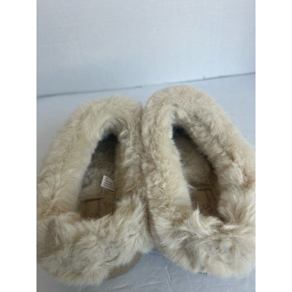 My Slippers Women's Slip-On Pink and Cream Suede Comfort Slippers Size 7 - Picture 6 of 11
